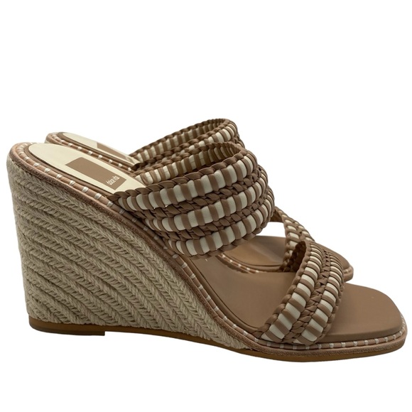 Dolce Vita Shoes Abigal Sandals Brown Beige Espadrille Wedge Casual Neutral NEW - Picture 2 of 11